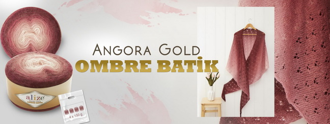 ! Angora Gold Ombre Batik  !