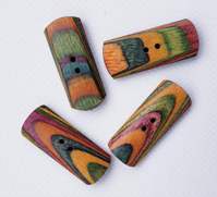 Пуговица фишка, цветная-деревянная 40 мм
