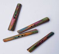 Пуговица палочка, цветная-деревянная 60 мм