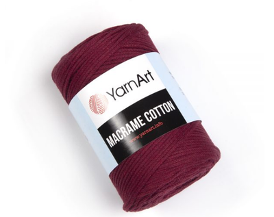пряжа YarnArt Пряжа для вязания плетения YarnArt Macrame Cotton . шнур для рукоделия Макраме 250г (фото, 781 винный)
