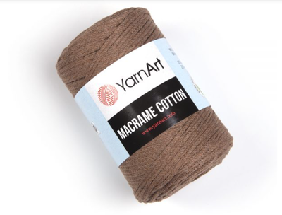 пряжа YarnArt Пряжа для вязания плетения YarnArt Macrame Cotton . шнур для рукоделия Макраме 250г (фото, 788 коричневый)