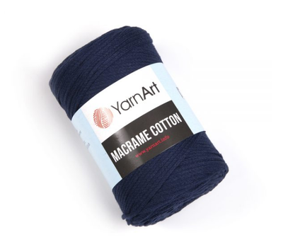 пряжа YarnArt Пряжа для вязания плетения YarnArt Macrame Cotton . шнур для рукоделия Макраме 250г (фото, 784 темно-синий)
