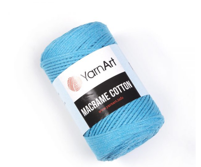 пряжа YarnArt Пряжа для вязания плетения YarnArt Macrame Cotton . шнур для рукоделия Макраме 250г (фото, 763 бирюзовый)