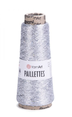пряжа YarnArt Пряжа с пайетками Paillettes (Paillettes 8001 серебро) пряжа YarnArt Пряжа с пайетками Paillettes (фото, Paillettes 8001 серебро)